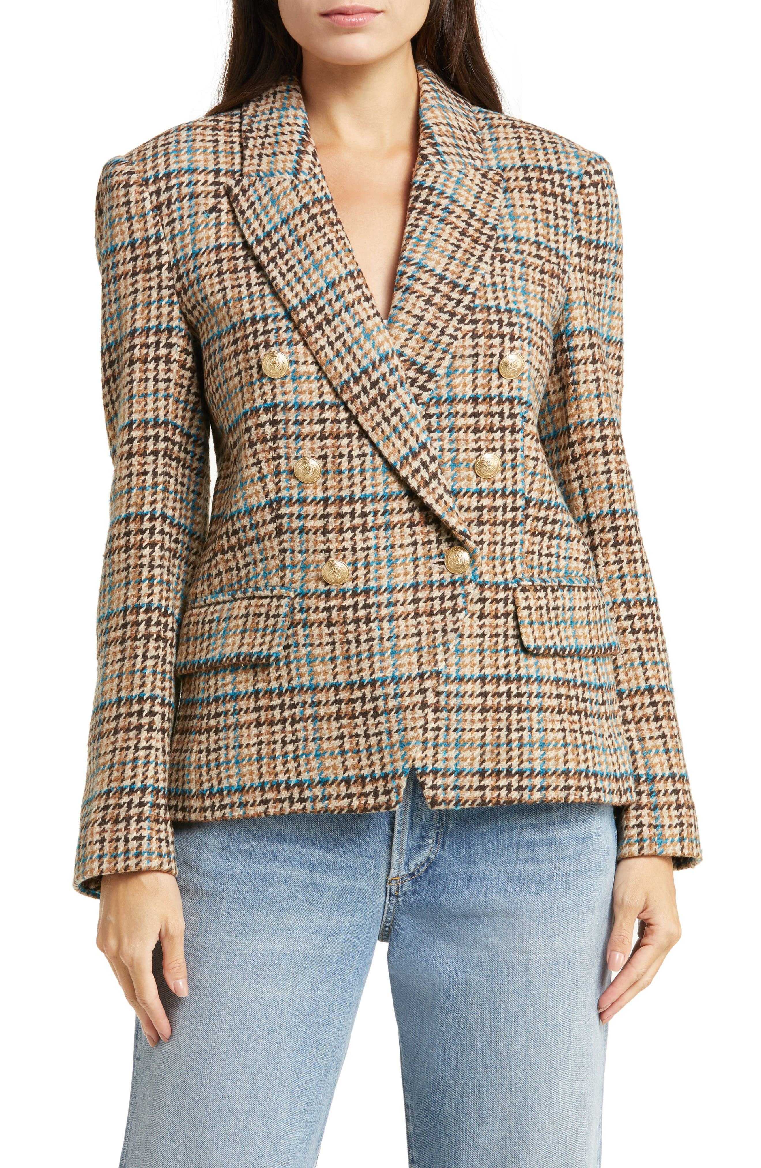 frame glen plaid blazer