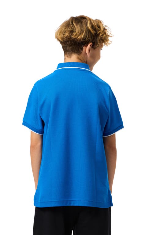 Shop Psycho Bunny Kids' Kingston Tipped Piqué Polo In Nautical Blue