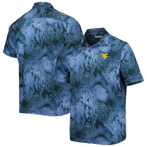 Men's Tommy Bahama Black Detroit Lions Tiki Palms Silk Shirt