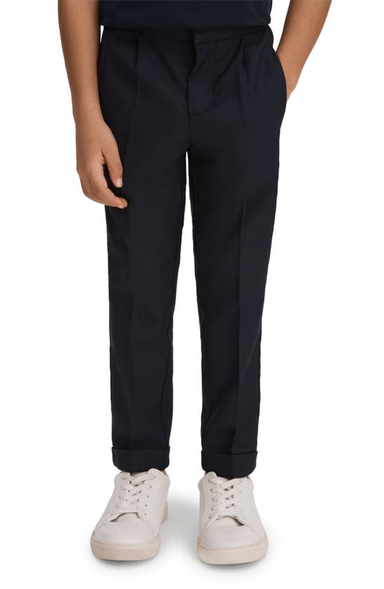 Reiss Navy Stretch Recycled Polyester-blend Trou In Navy
