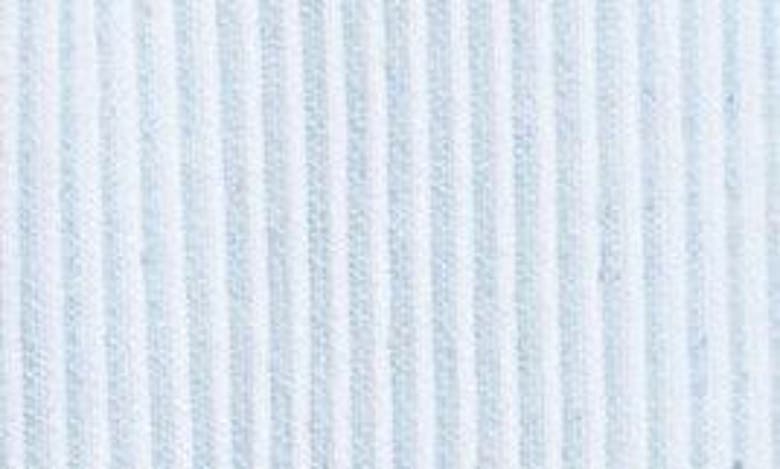 Thom Browne Light Blue Striped Cotton Bermuda Shorts Women In Light Blue
