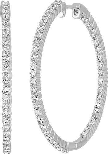 Bony Levy Audrey Diamond Inside Out Hoop Earrings | Nordstrom