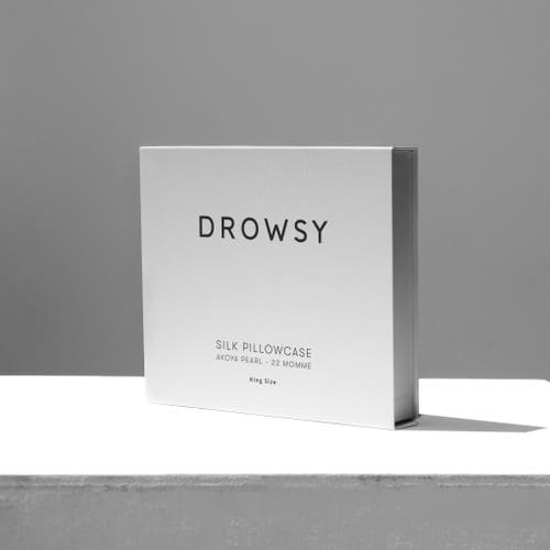 Drowsy Sleep Co . Queen Silk Pillowcase In Akoya Pearl