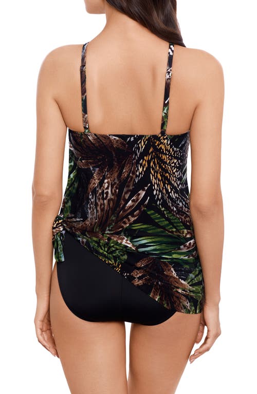 Magicsuit Nighthawk Charlie Underwire Swim Dress In Black/multi