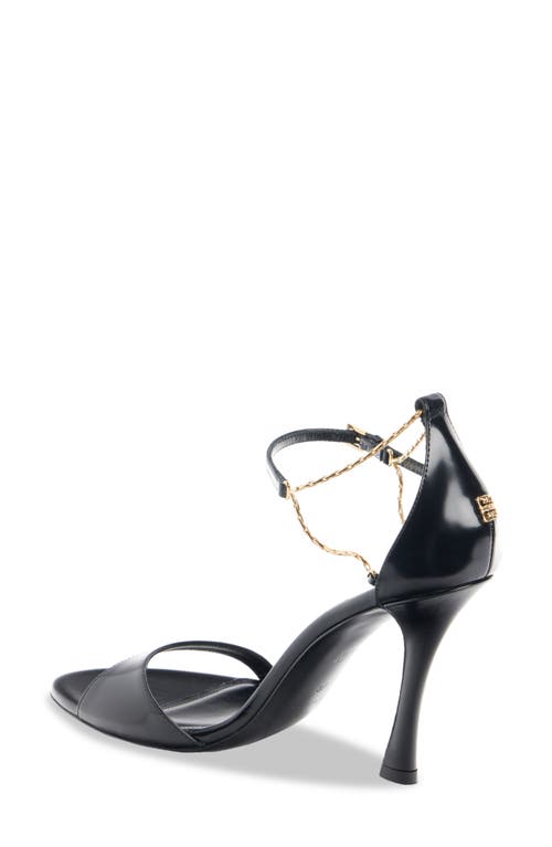 Shop Givenchy 4g Liquid Logo Sandal In Black/golden