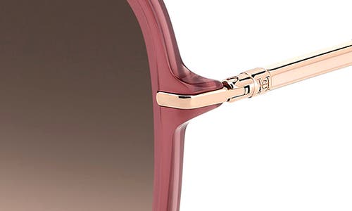 Carolina Herrera 58mm Gradient Square Sunglasses In Pink/brown Sf