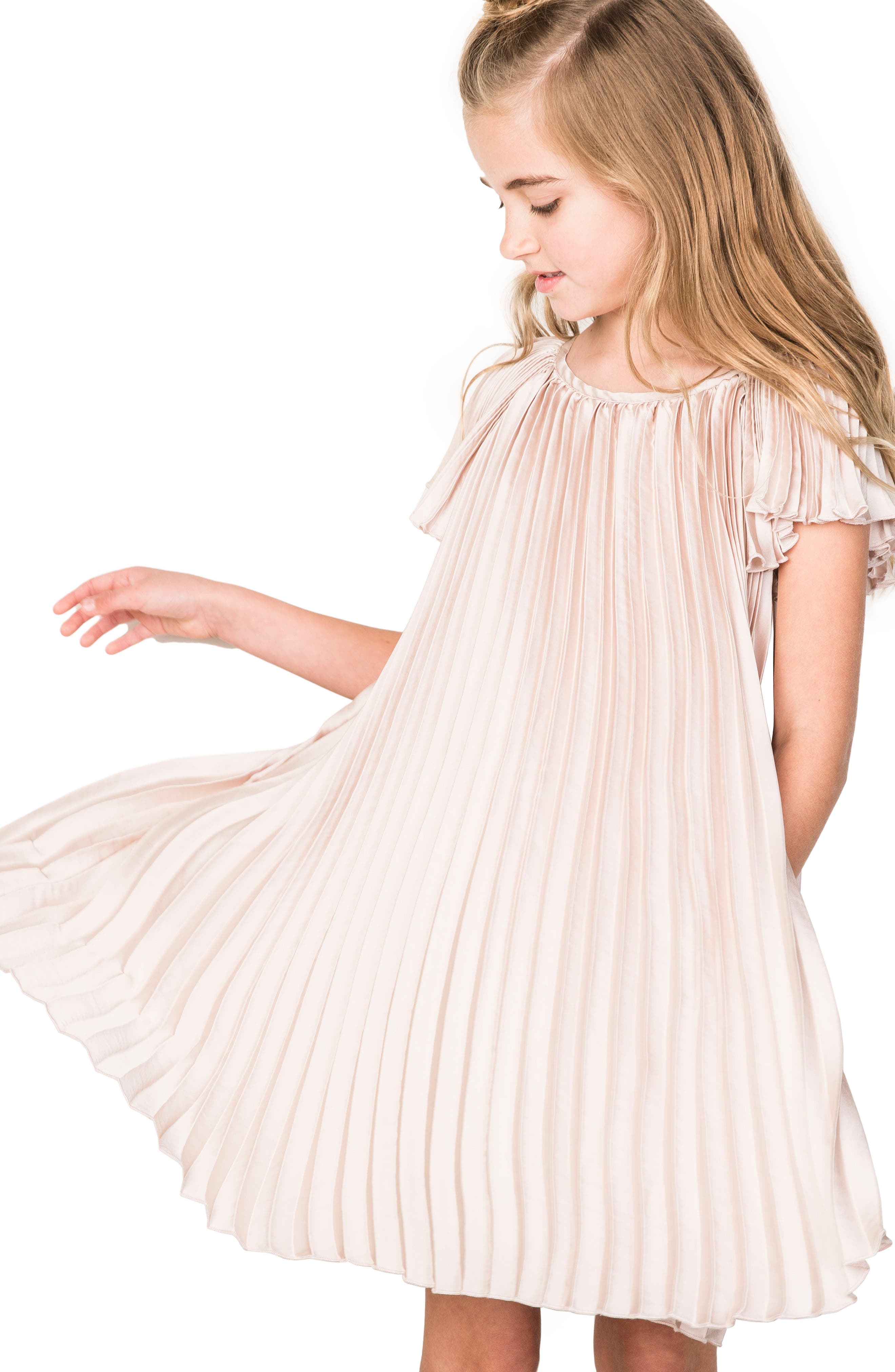 Bardot Junior Pleated Flutter Dress (Big Girls) Nordstrom