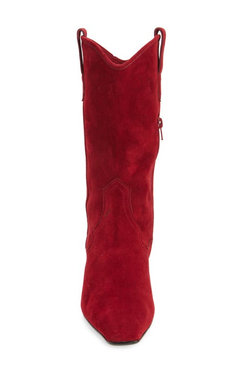 Shop Jeffrey Campbell Mulhall Western Boot In Wine Suede