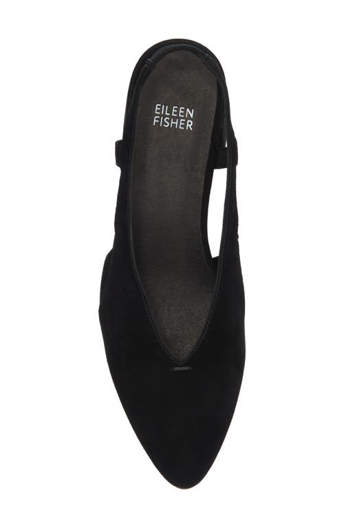 Eileen Fisher Gals Womens Block Heel Suede Slingback Heels In Black