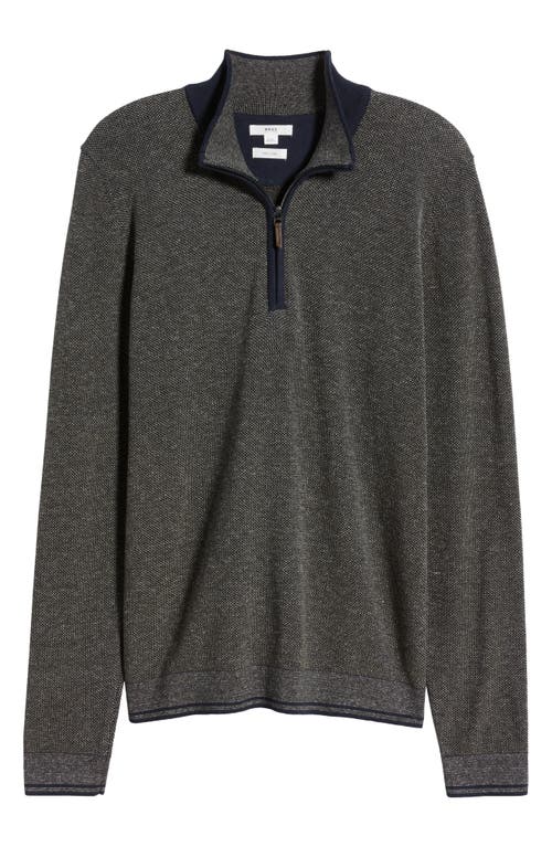 Brax Steffen Half Zip Sweater In Olive