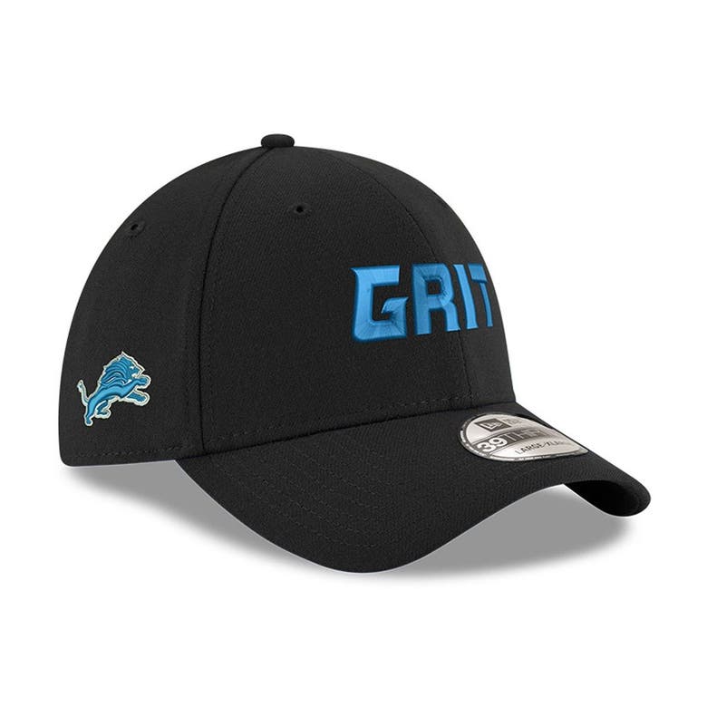 NEW ERA NEW ERA BLACK DETROIT LIONS GRIT 39THIRTY FLEX HAT