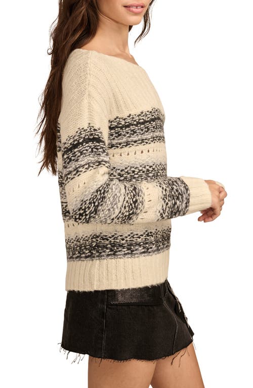 Lucky Brand Fair Isle Boat Neck Sweater In Neutral Combo