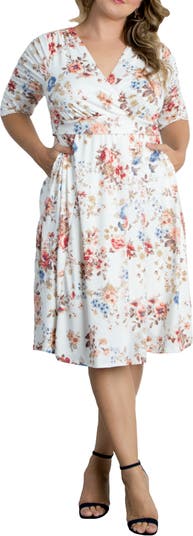 Kiyonna Gabriella Print Jersey A-Line Dress | Nordstrom
