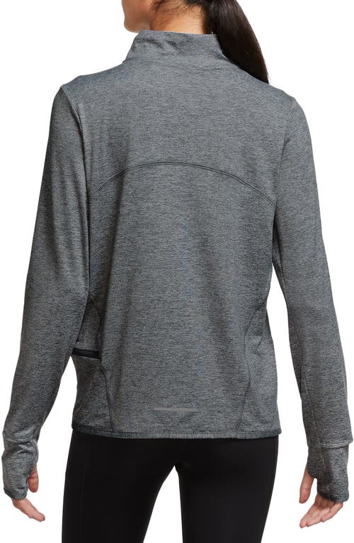 Shop Nike Dri-fit Swift Element Uv Quarter Zip Running Pullover In Smoke Grey/lt Smoke Grey