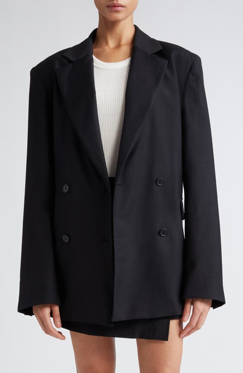 Loulou Studio Donau Oversize Wool Blazer Black at Nordstrom,