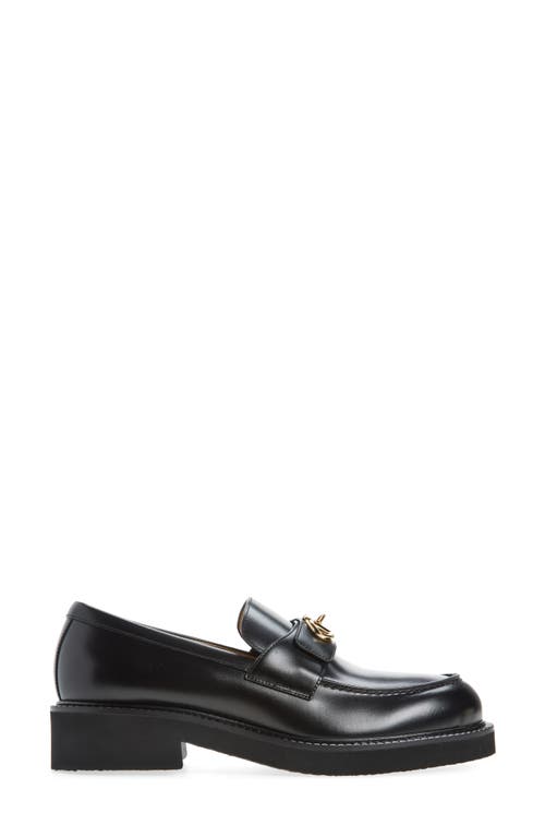 Shop Valentino Garavani Vlogo Locker Loafer In Nero