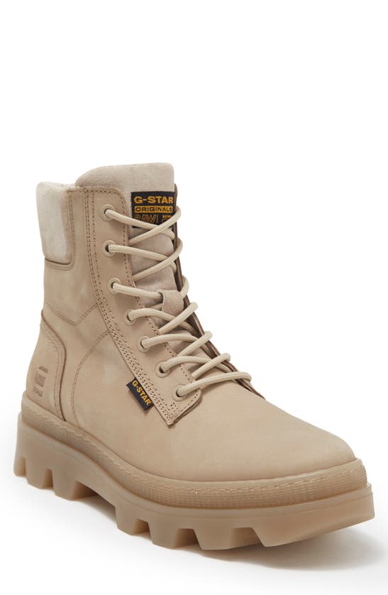 G-star Raw Noxer High Nubuck Boot In Taupe