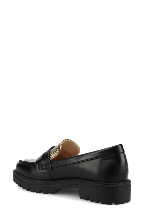 Journee Collection Kenly Comfort Foam Penny Loafer In Snake