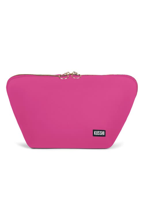 Shop Kusshi Vacationer Makeup Bag In Hot Pink/teal