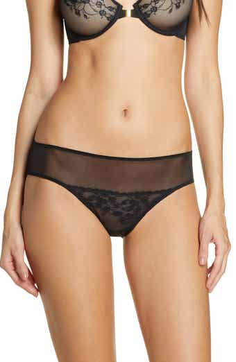 Natori (Black) Floral Lace Thong Women's Underwear Size XS L6844