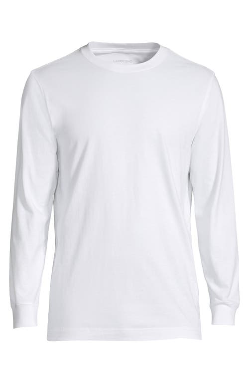 Shop Lands' End Super-t Long Sleeve T-shirt In White