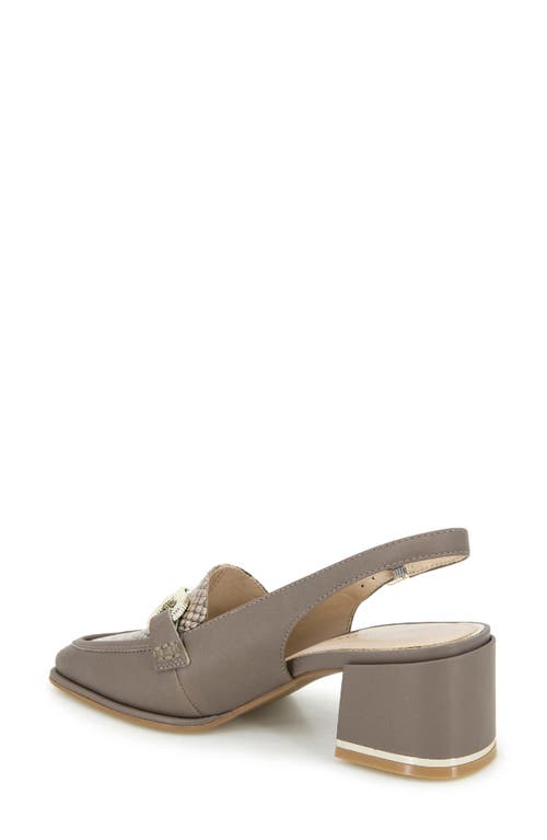 Kenneth Cole Elina Slingback Bit Loafer Pump In Shitake Leather