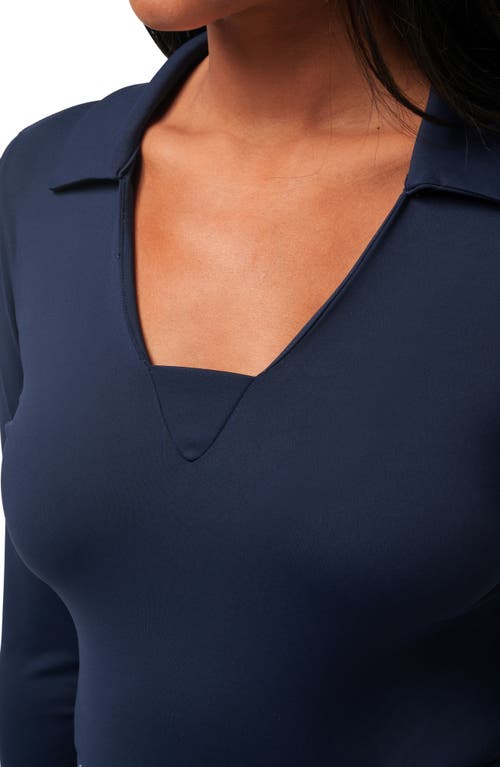 Travismathew Where It Counts Long Sleeve Top In Navy Blazer