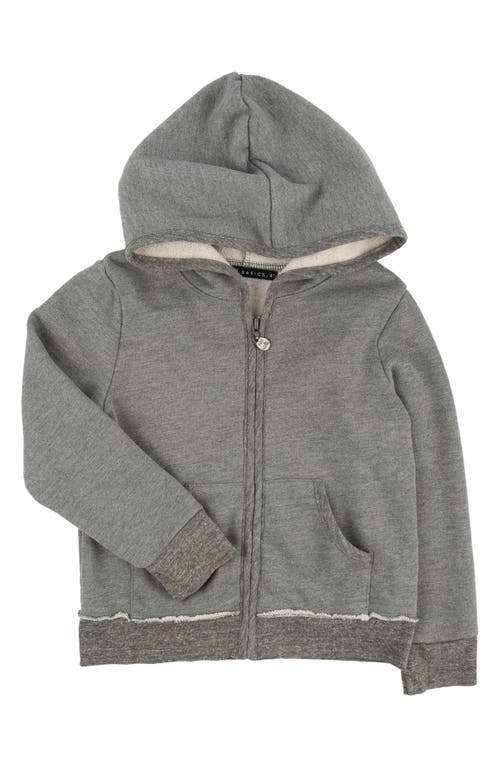 Miki Miette Kids' Indigo Zip Hoodie in Vintage Grey at Nordstrom, Size 4T