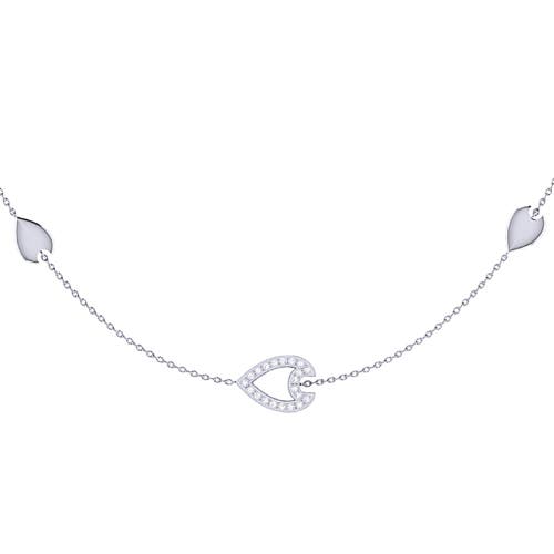 Shop Luvmyjewelry Avani Raindrop Layered Sterling Silver Diamond Necklace