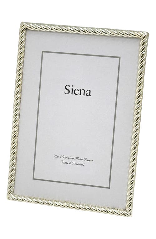 Siena Silver Rope 5 X 7 Picture Frame In Silver