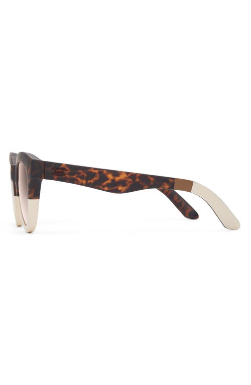 Toms Florentin 52mm Cat Eye Sunglasses In Matte Blonde Tort Oatmilk Fade