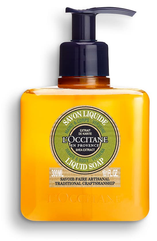 L'occitane Shea Hands & Body Verbena Liquid Soap In White