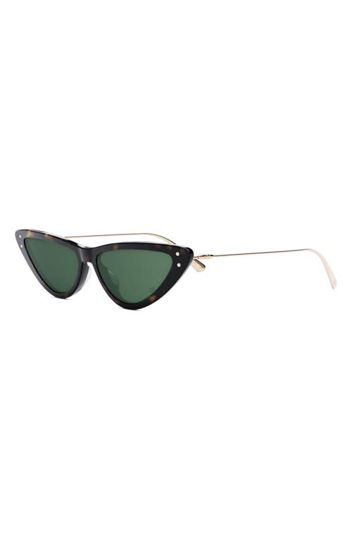 Shop Dior Miss B4u 55mm Cat Eye Sunglasses In Dark Havana/green