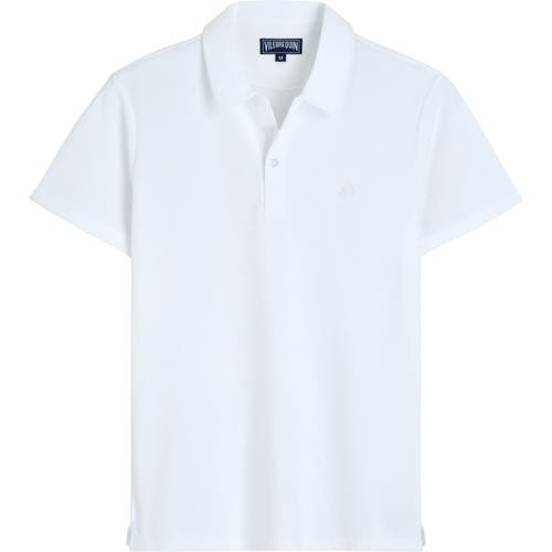 Shop Vilebrequin Solid Terry Polo In Blanc