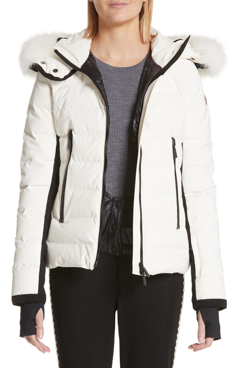 Moncler Lamoura Quilted Down Puffer Coat with Removable Genuine Fox Fur ...