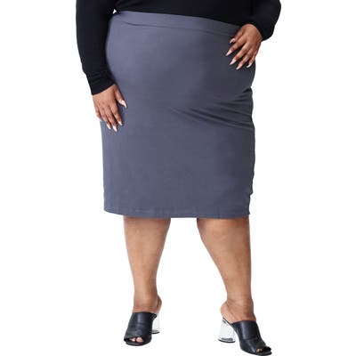 Plus Size Universal Standard Danube Heavyweight Jersey Skirt, XL (30W-3) - Grey