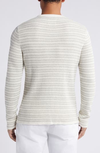 Billy Reid Heirloom Stripe Cotton Cashmere Waffle Stitch