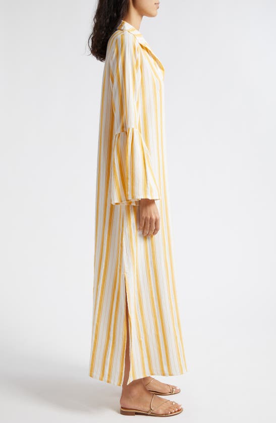 Shop Mille Jacqueline Stripe Long Sleeve Shift Dress In Citrus Stripe
