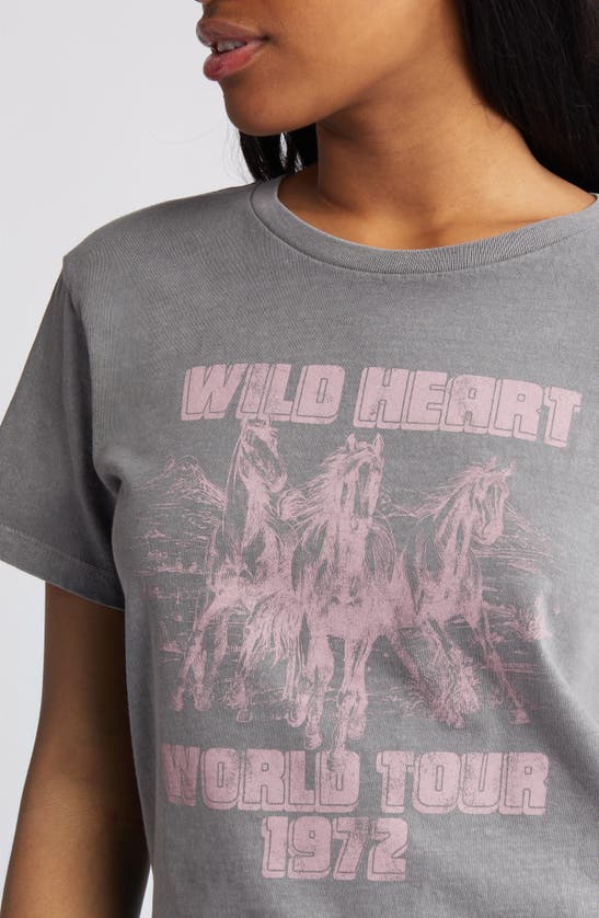 Shop Golden Hour Wild Heart World Tour Cotton Graphic T-shirt In Pink/ Charcoal Grey