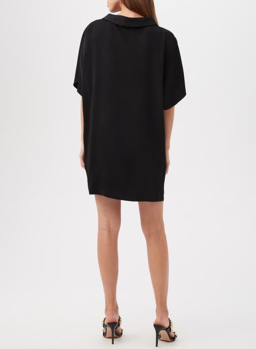 Trina Turk Honeysuckle Georgette Mini Shift Dress In Black