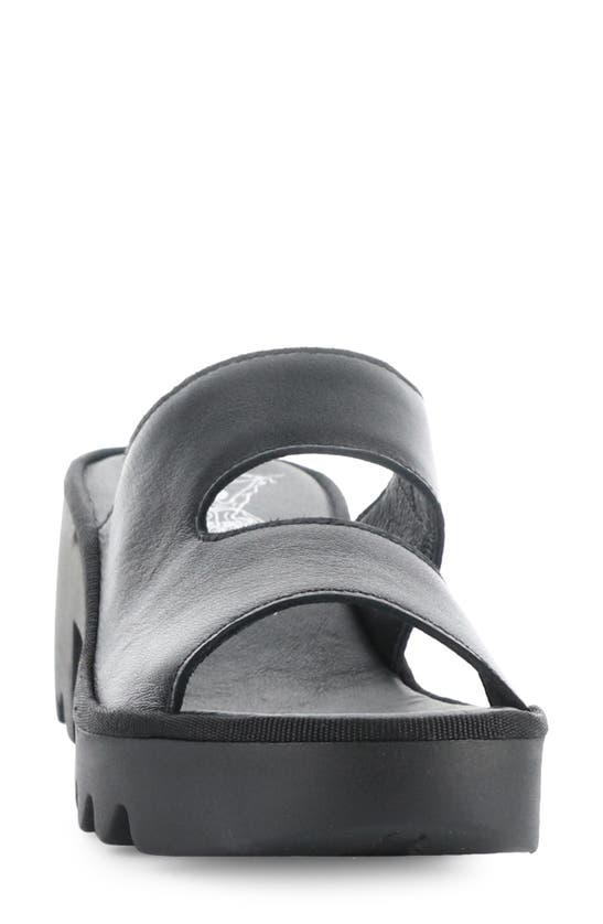 Shop Fly London Tech Platform Sandal In Black Mousse