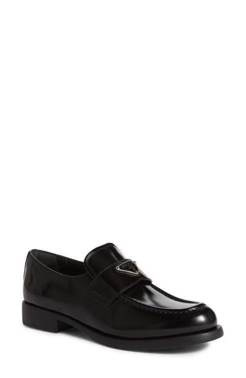 Prada Logo Loafer Black at Nordstrom,