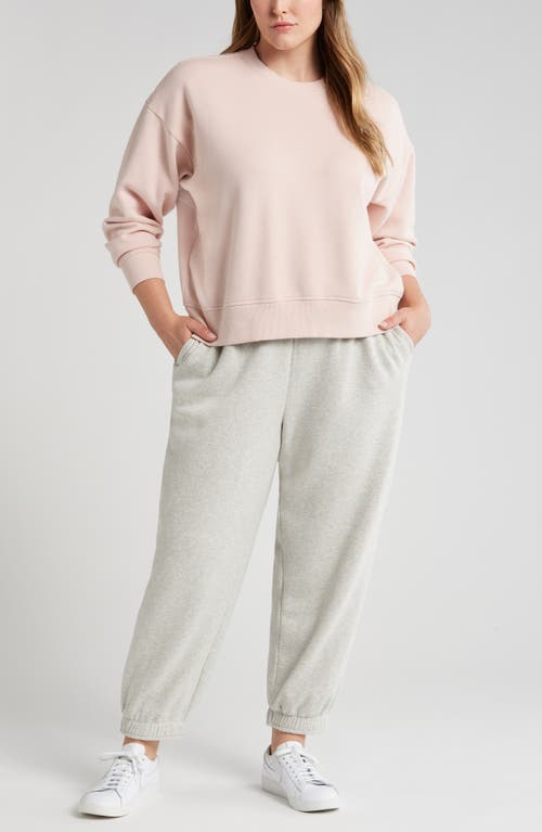 Shop Zella Cloud Fleece Sweatshirt In Pink Peach