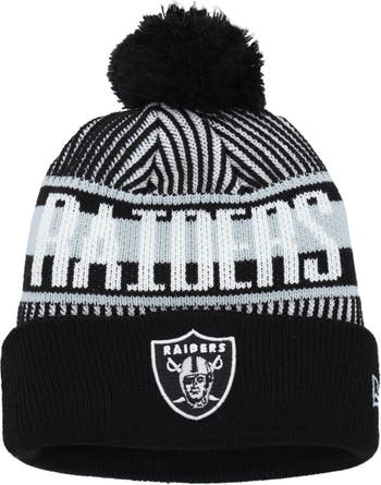 New Era Women's Black Las Vegas Raiders Luxe Cuffed Knit Hat with Pom