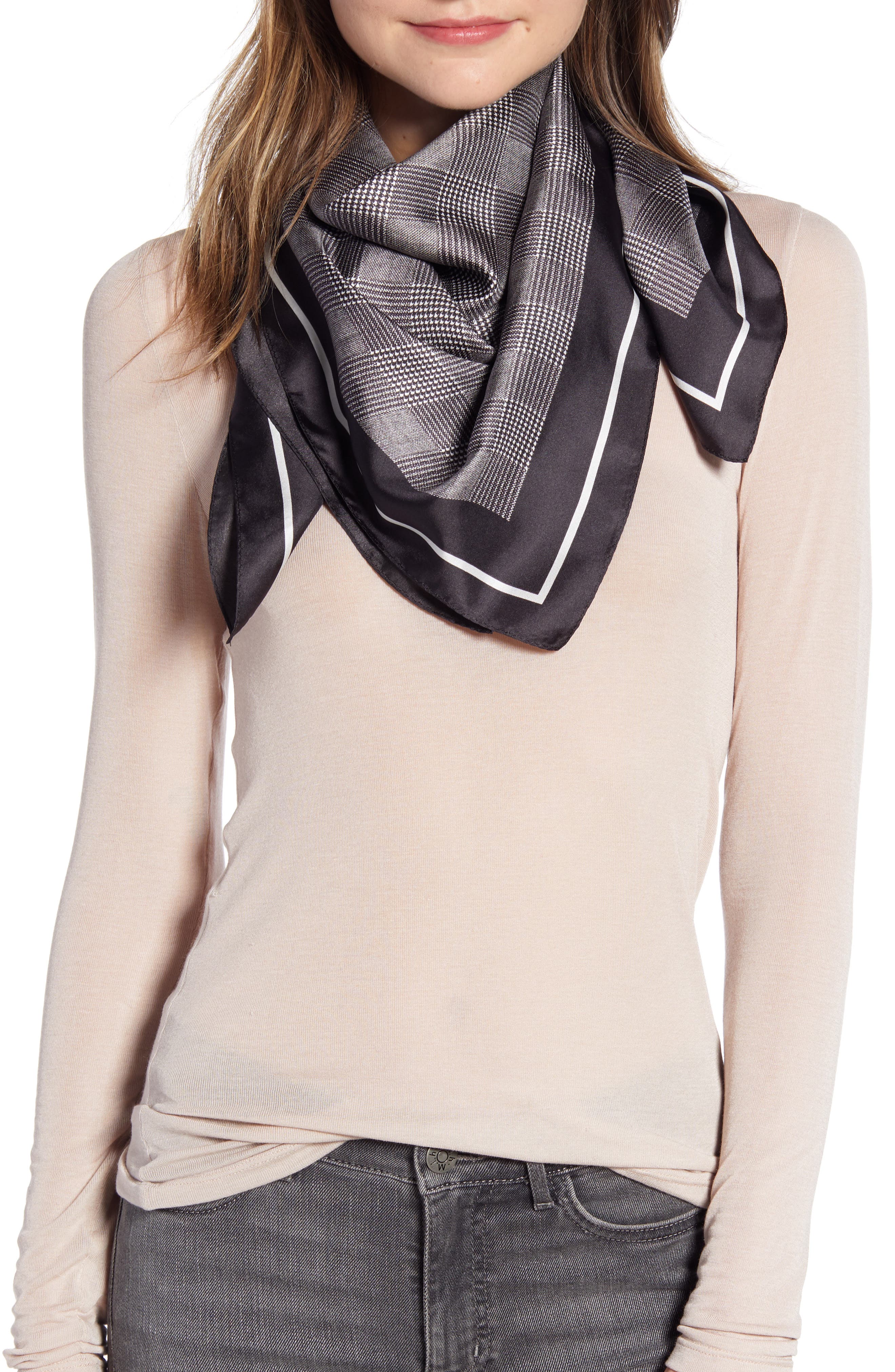 black silk scarf