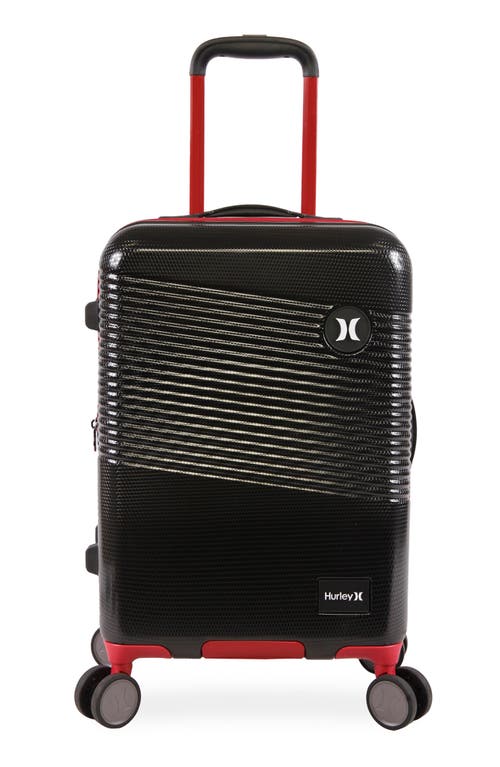 Shop Hurley Looper 21" Hardshell Spinner Suitcase In Black/red