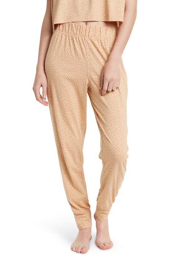 Abound Core Sleep Pants In Tan Croissant Painted Dot