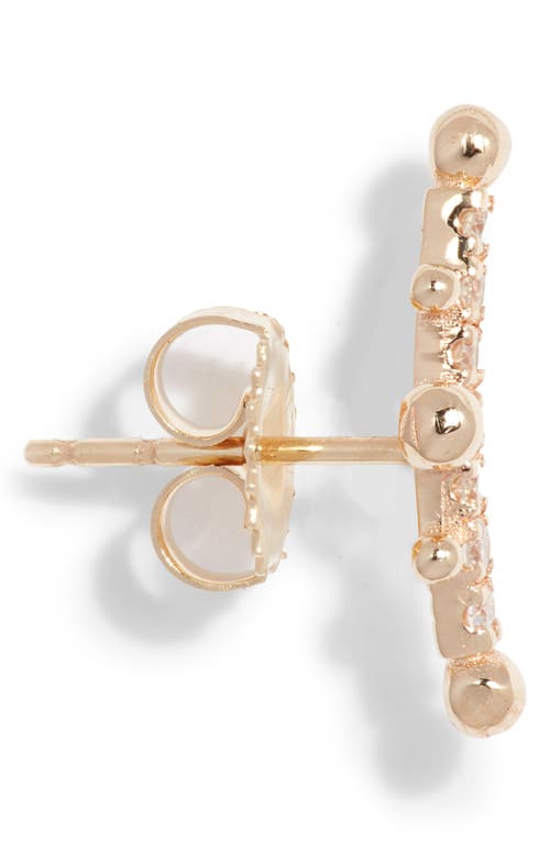 Anzie Dew Drop Marine Single Diamond Ear Crawler In Gold/diamond/left
