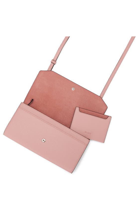 Shop Oryany Mandy Leather Crossbody Wallet In Baby Pink