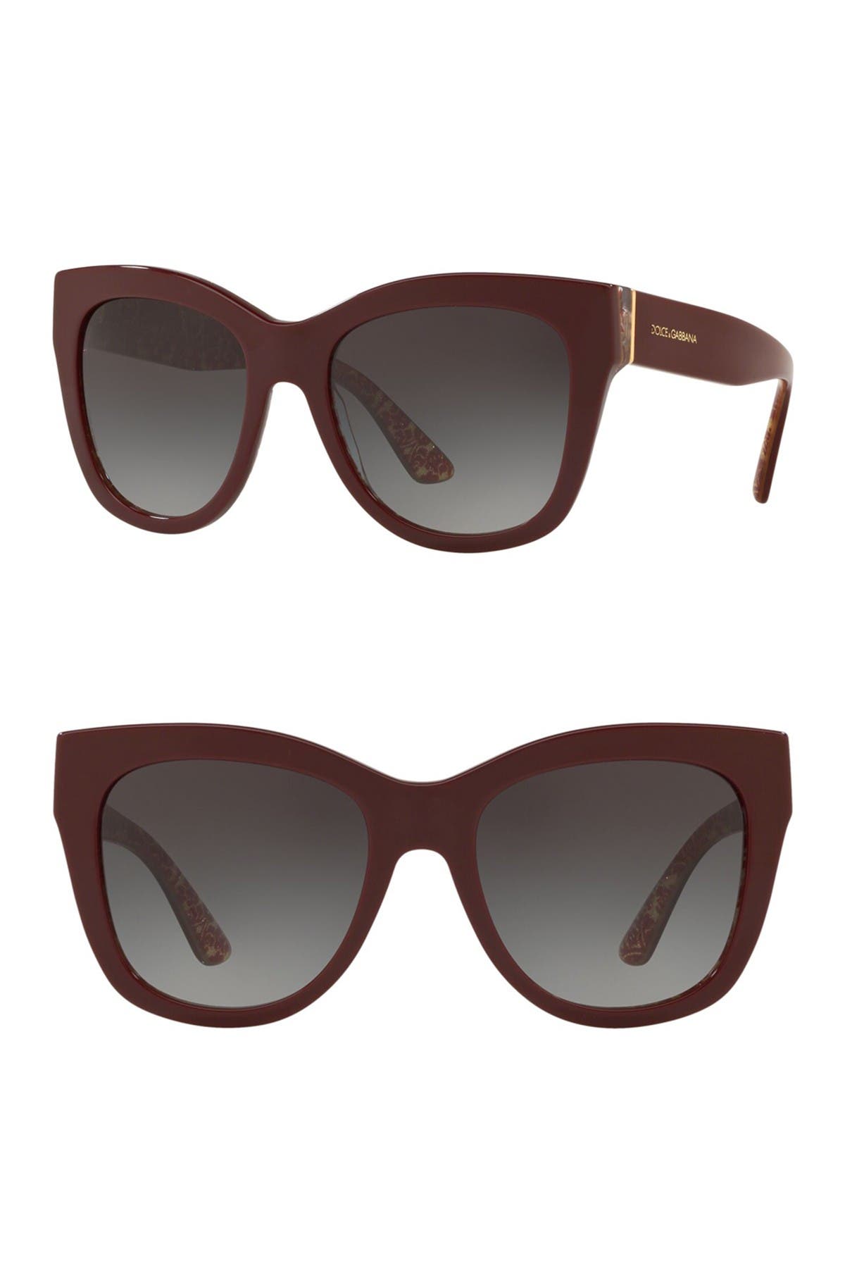 dolce & gabbana 55mm wayfarer sunglasses